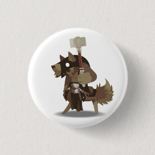 Badge Rond 2,50 Cm Bouton de brute de Gnoll
