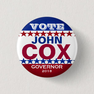 Badge Rond 2,50 Cm Bouton de campagne de John Cox