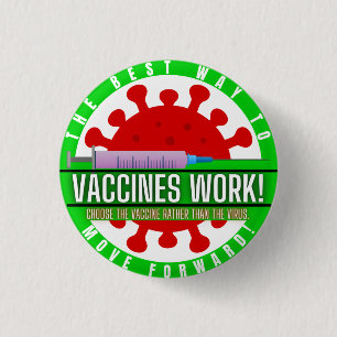 BADGE ROND 2,50 CM BOUTON DE CAMPAGNE PERSONNELLE VACCINÉE