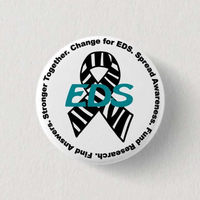 Badge Rond 2,50 Cm Bouton de cause de #ChangeForEDS de syndrome (Devant)