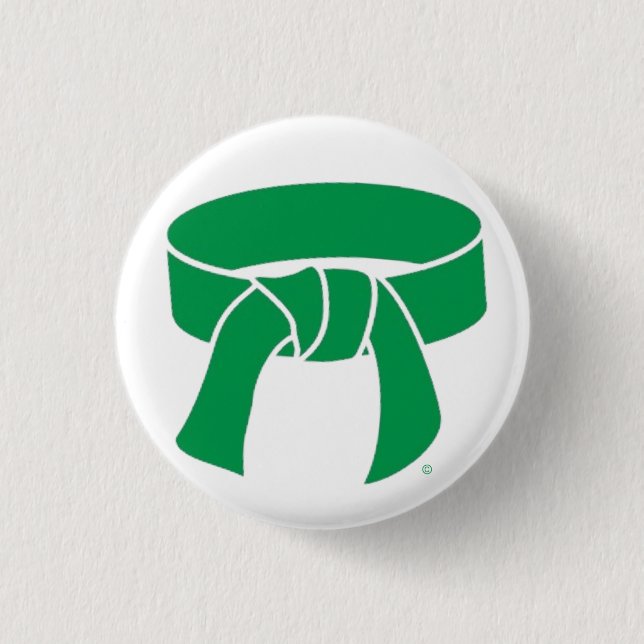 Badge Rond 2,50 Cm Bouton de ceinture verte (Devant)
