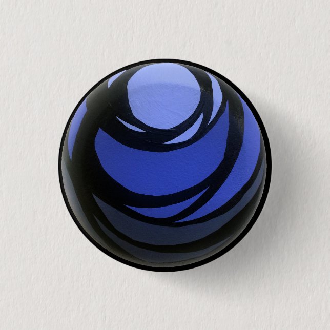Badge Rond 2,50 Cm Bouton de Chakra d'indigo (Devant)