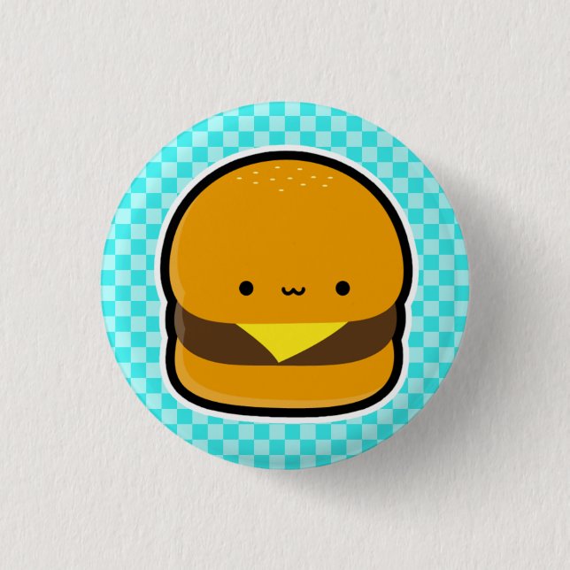 Badge Rond 2,50 Cm Bouton de cheeseburger (Devant)