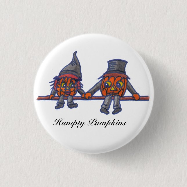 Badge Rond 2,50 Cm Bouton de citrouilles de Humpty… (Devant)