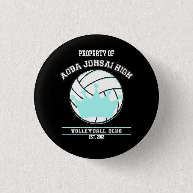 Badge Rond 2,50 Cm Bouton de club de volleyball de Haikyuu | Aoba (Devant)