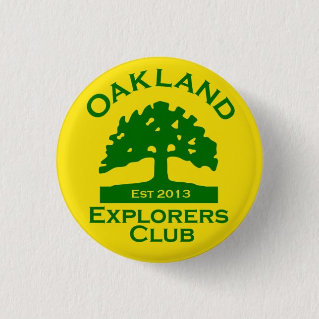 Badge Rond 2,50 Cm Bouton de club d'explorateurs d'Oakland (Devant)