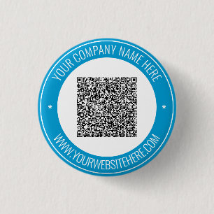 Badge Rond 2,50 Cm Bouton de code QR personnalisé avec texte et coule