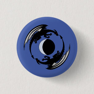 Badge Rond 2,50 Cm Bouton de conception de fantasy Dragons de Lune