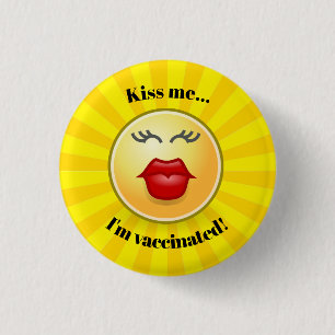 Badge Rond 2,50 Cm Bouton de conception de la vaccination