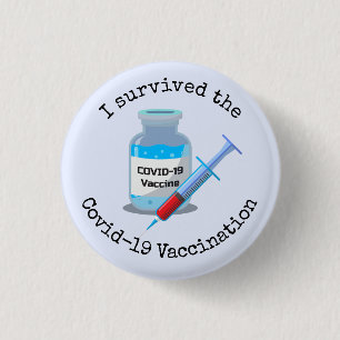 Badge Rond 2,50 Cm Bouton de conception de la vaccination