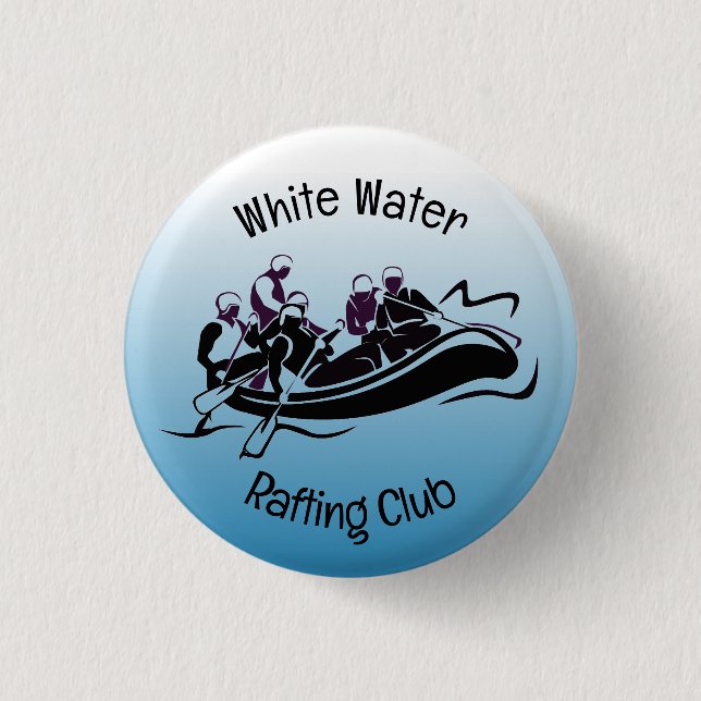 Badge Rond 2,50 Cm Bouton de conception du Rafting de la rivière Whit (Devant)