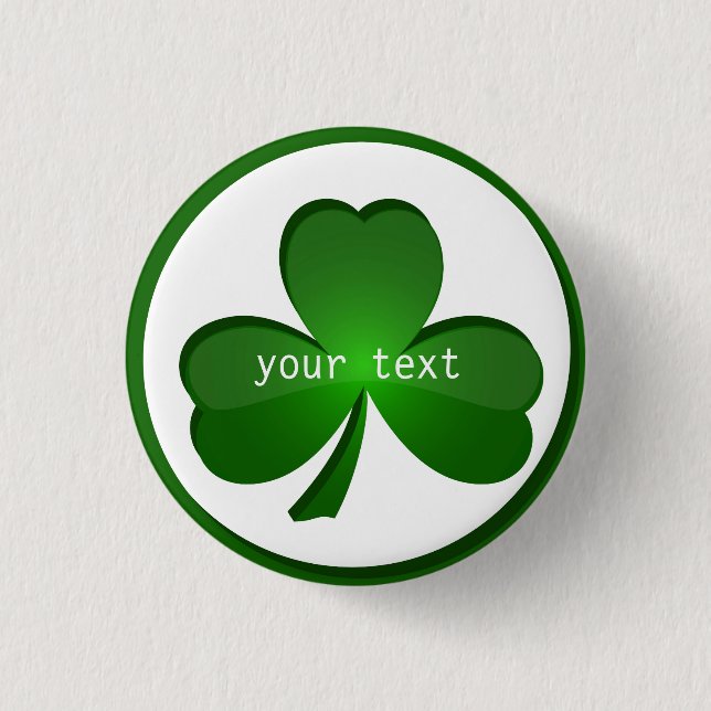 Badge Rond 2,50 Cm Bouton de conception shamrock (Devant)