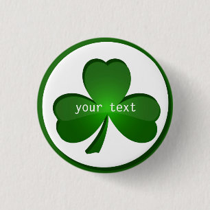 Badge Rond 2,50 Cm Bouton de conception shamrock