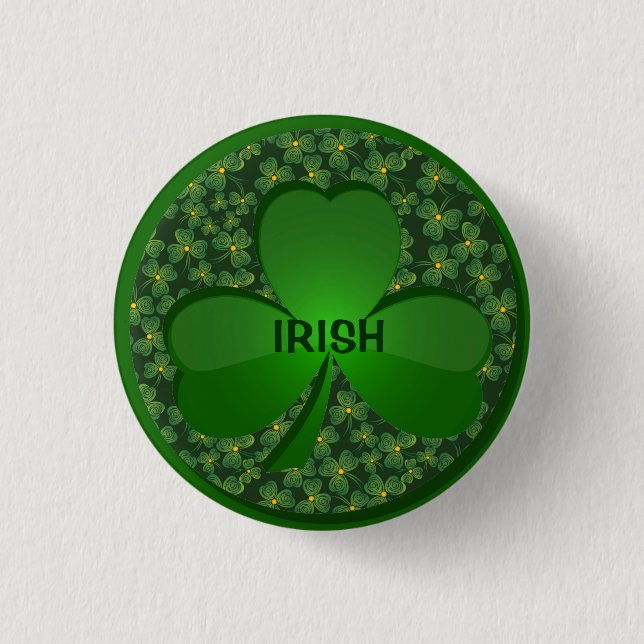 Badge Rond 2,50 Cm Bouton de conception shamrock (Devant)