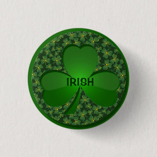 Badge Rond 2,50 Cm Bouton de conception shamrock