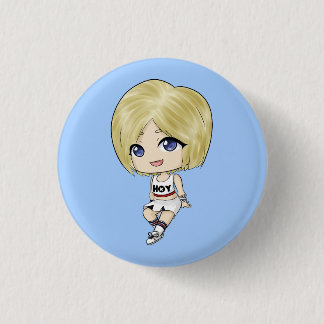 Badge Rond 2,50 Cm Bouton "de CORPS GENTIL" TARA Hyomin - bleu