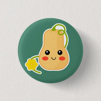Badge Rond 2,50 Cm Bouton de courge de Butternut