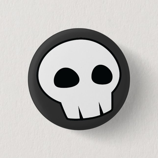 Badge Rond 2,50 Cm Bouton de crâne de Halloween (Devant)