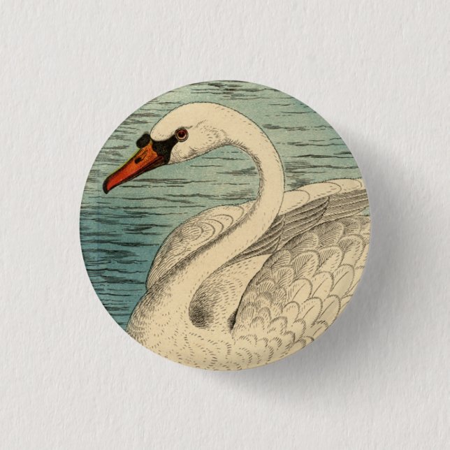 Badge Rond 2,50 Cm Bouton de cygne (Devant)