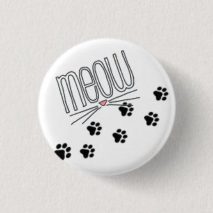 Badge Rond 2,50 Cm bouton de ~ de meow