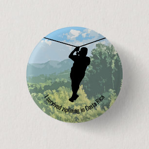 Badge Rond 2,50 Cm Bouton de design d'aventure Zipline