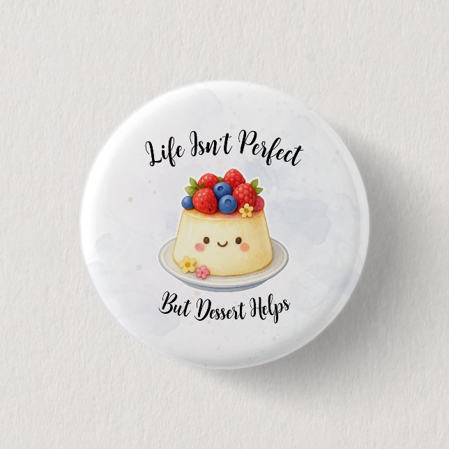 Badge Rond 2,50 Cm Bouton de dessert simple (Devant)