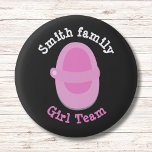 Badge Rond 2,50 Cm bouton de détection du genre de l'équipe fille<br><div class="desc">personnalisation de l'équipe de filles le genre révéler,  le genre révéler</div>