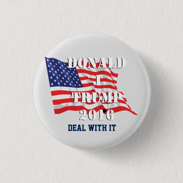Badge Rond 2,50 Cm Bouton de Donald Trump (Devant)