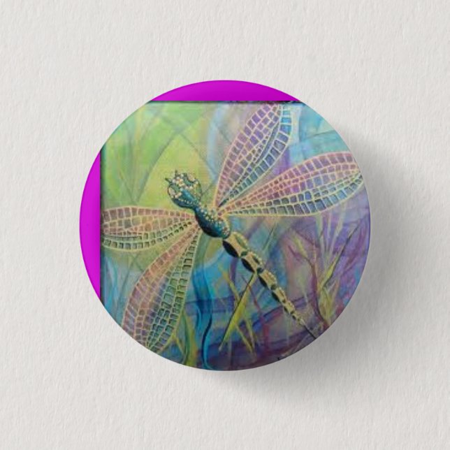 Badge Rond 2,50 Cm "Bouton de dragon ! "2 (Devant)