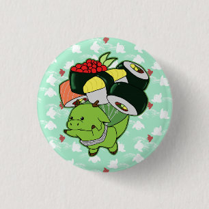 Badge Rond 2,50 Cm Bouton de dragon de sushi de vol