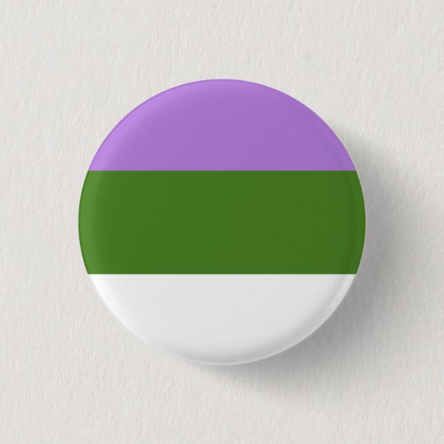 Badge Rond 2,50 Cm Bouton de drapeau de Genderqueer (Devant)