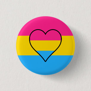 Badge Rond 2,50 Cm Bouton de drapeau de Pansexuality
