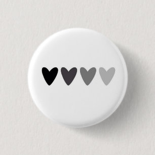 Badge Rond 2,50 Cm Bouton de effacement de coeurs