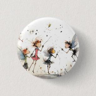 Badge Rond 2,50 Cm Bouton de fée fantaisiste, badge, épingle mignonne