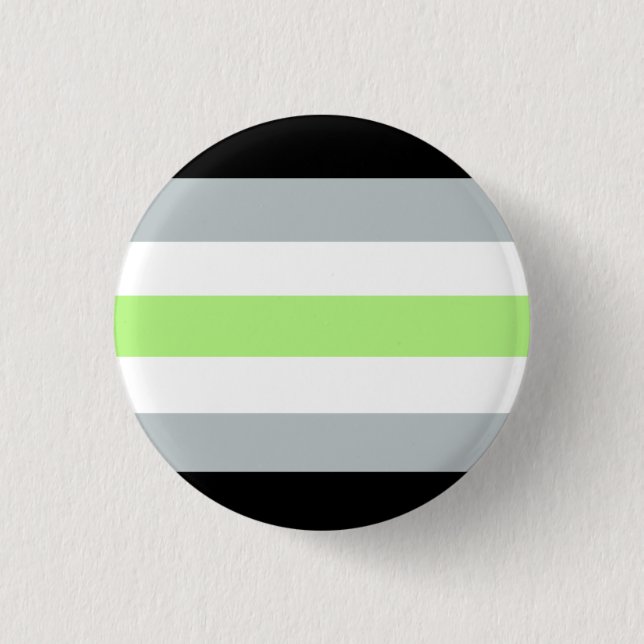 Badge Rond 2,50 Cm Bouton de fierté d'Agender (Devant)