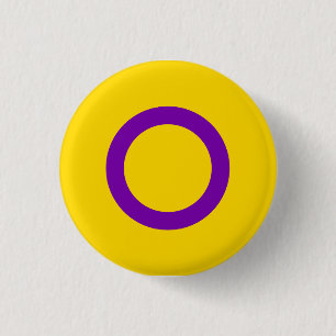 Badge Rond 2,50 Cm Bouton de fierté d'Intersex (cercle)
