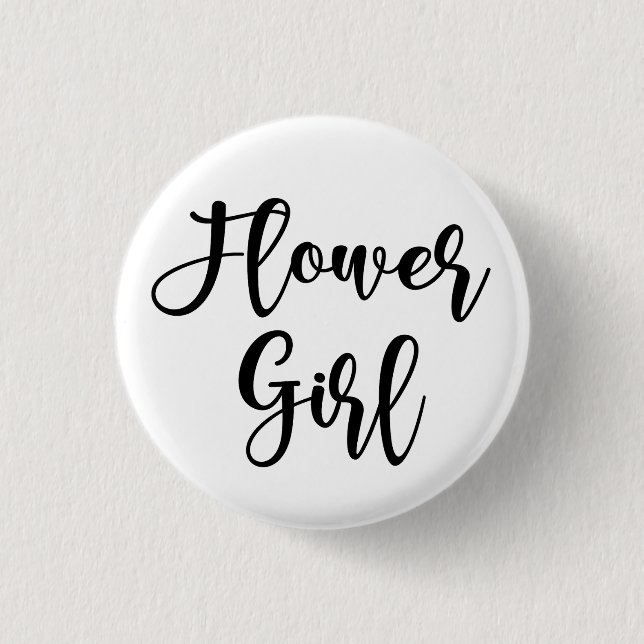 Badge Rond 2,50 Cm Bouton de Fille des Fleurs (Devant)