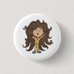 Badge Rond 2,50 Cm Bouton de fille pyjama