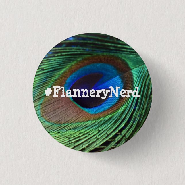Badge Rond 2,50 Cm Bouton de Flannery O'Connor (Devant)