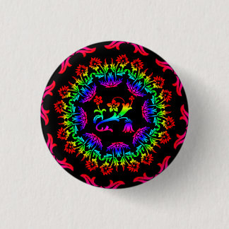 Badge Rond 2,50 Cm bouton de flower power
