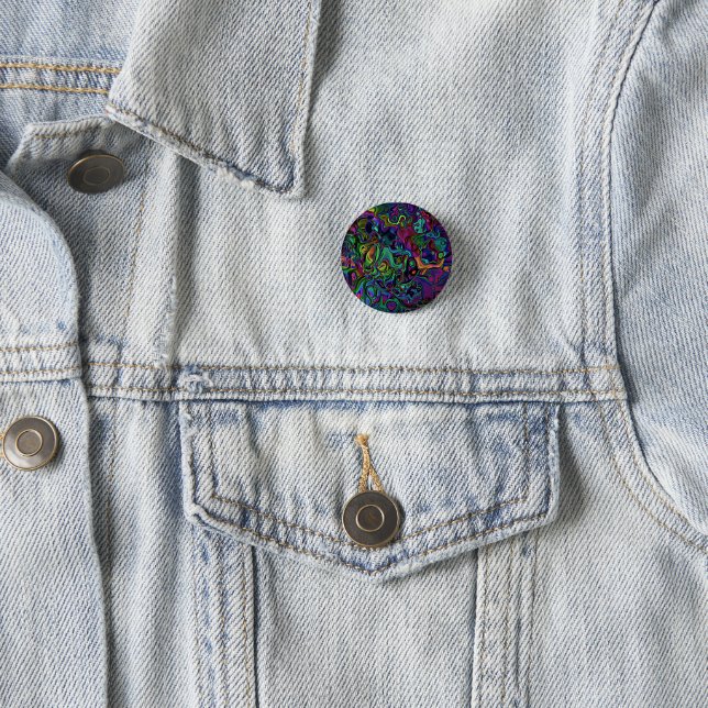 Badge Rond 2,50 Cm Bouton de fusion cérébrale (En situation)