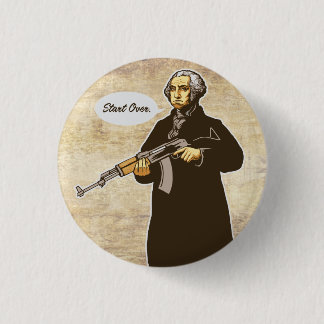 Badge Rond 2,50 Cm Bouton de George Washington