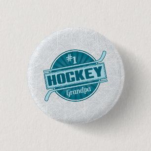 Badge Rond 2,50 Cm Bouton de grand-père de hockey numéro 1