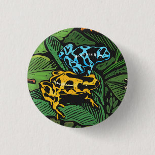 Badge Rond 2,50 Cm Bouton de grenouille à poison