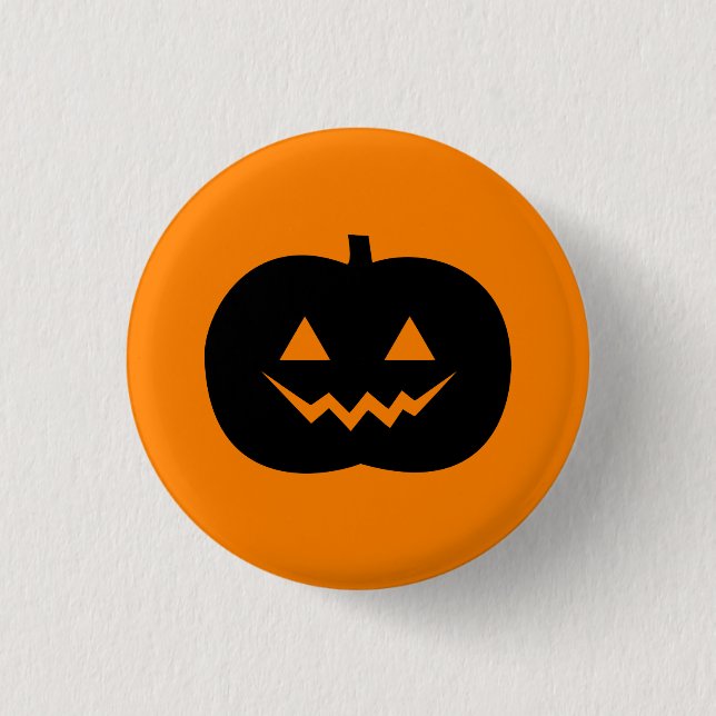 Badge Rond 2,50 Cm Bouton de Halloween Jack O'Lantern Pinback (Devant)