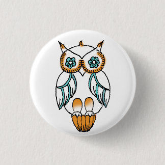 Badge Rond 2,50 Cm Bouton de hibou