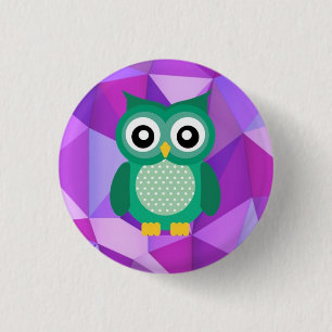 Badge Rond 2,50 Cm bouton de hibou