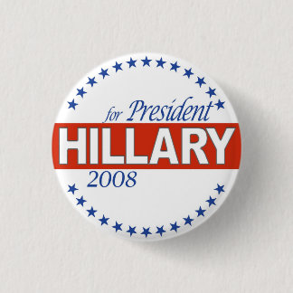 Badge Rond 2,50 Cm Bouton de Hillary 2008
