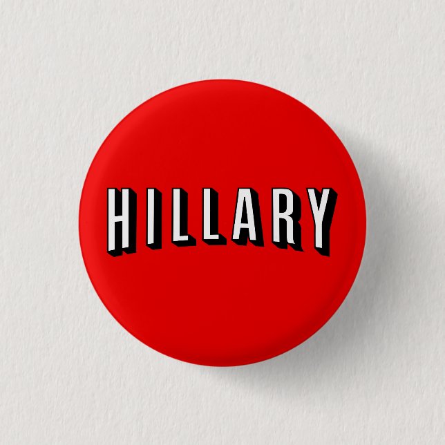 Badge Rond 2,50 Cm Bouton de Hillary : Clinton pour le président 2016 (Devant)