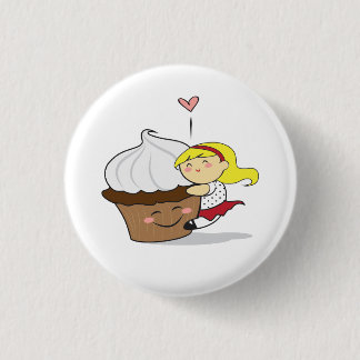 Badge Rond 2,50 Cm Bouton de Hugger Cutie de petit gâteau